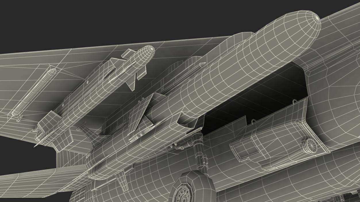 3D MiG 29 Tandem Aircraft with Armament