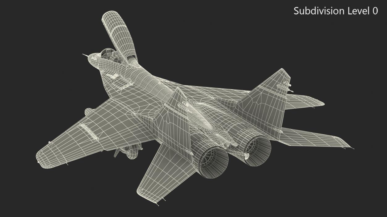 3D MiG 29 Tandem Aircraft with Armament