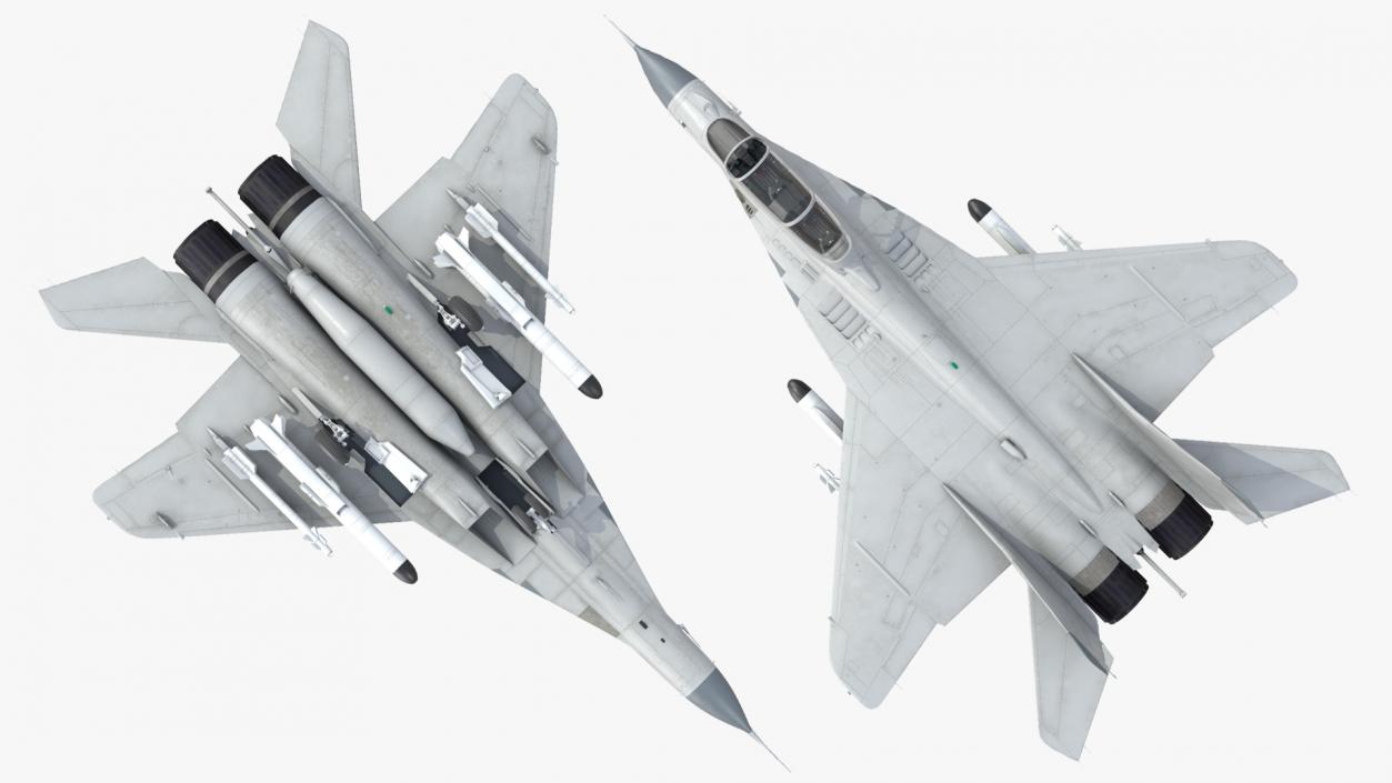 3D MiG 29 Tandem Aircraft with Armament