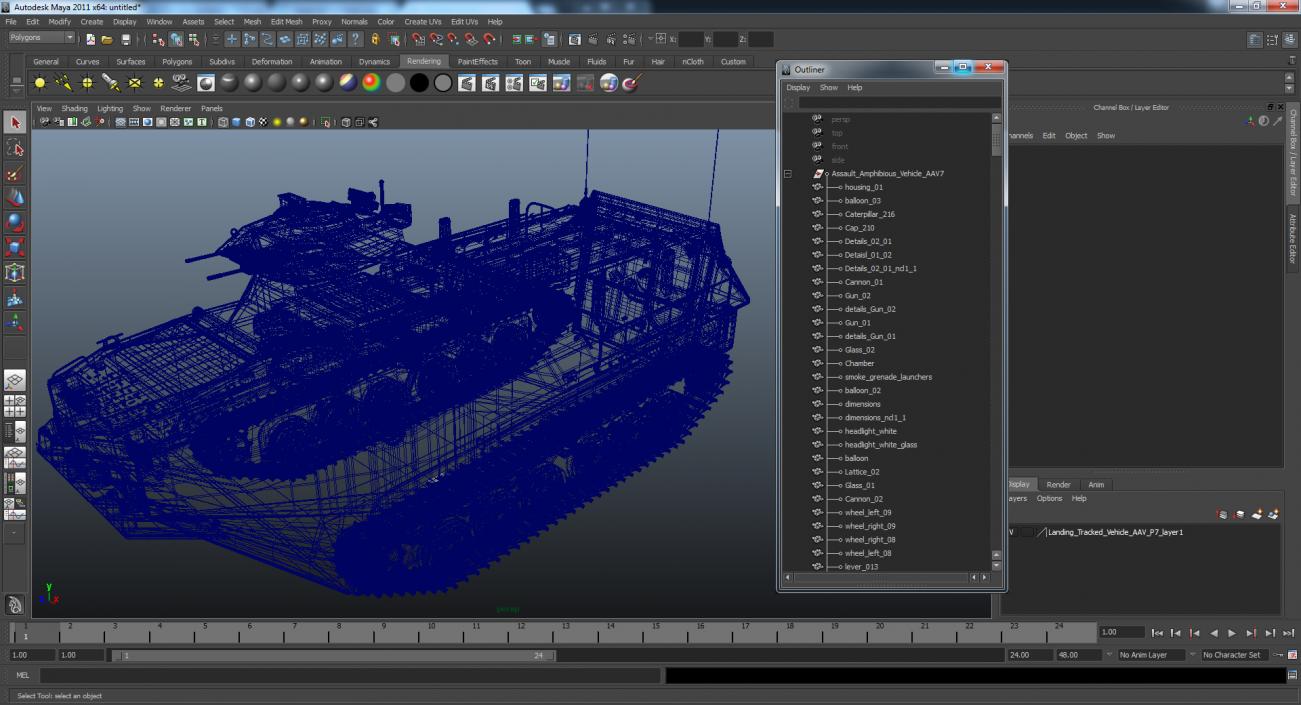 3D Assault Amphibious Vehicle AAV7