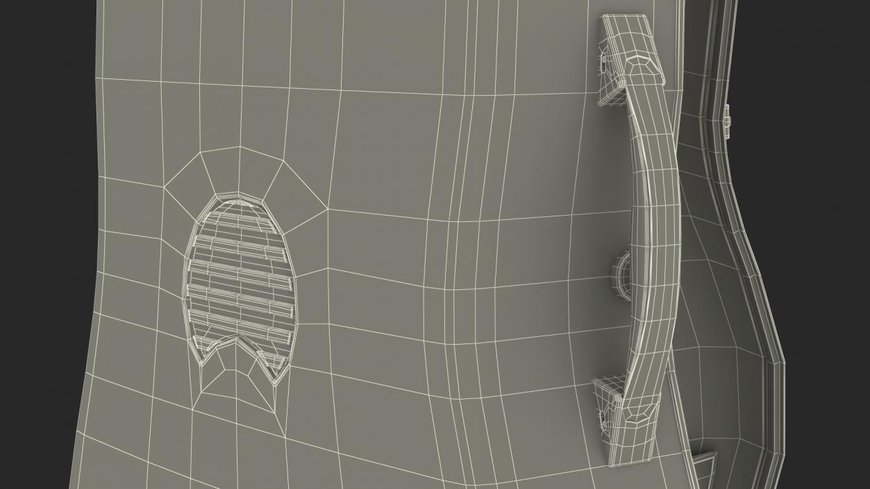 Red Cello Case Open 3D model