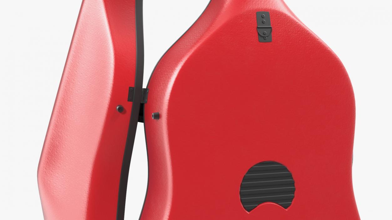 Red Cello Case Open 3D model