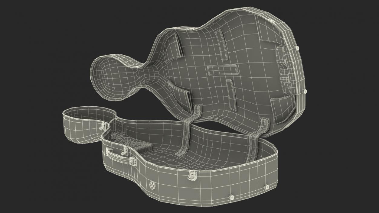 Red Cello Case Open 3D model