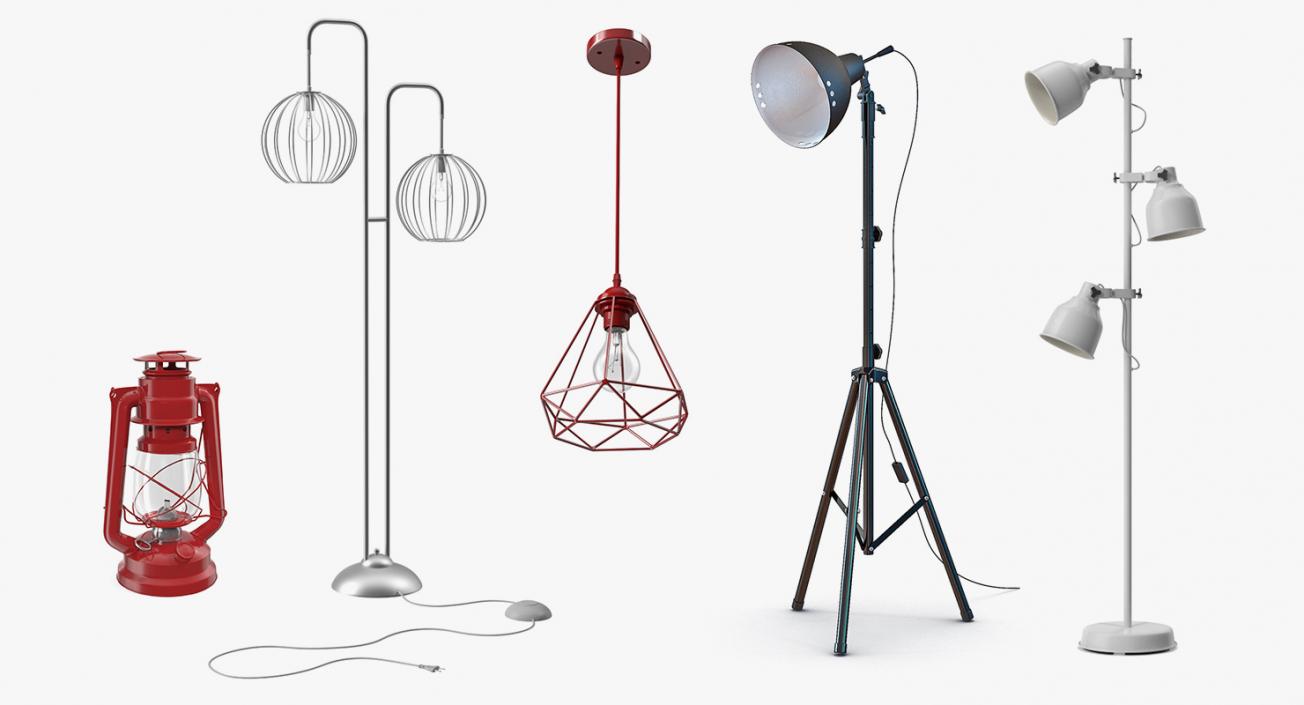 3D model Modern Lamps Collection 4