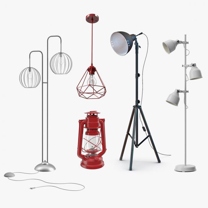 3D model Modern Lamps Collection 4