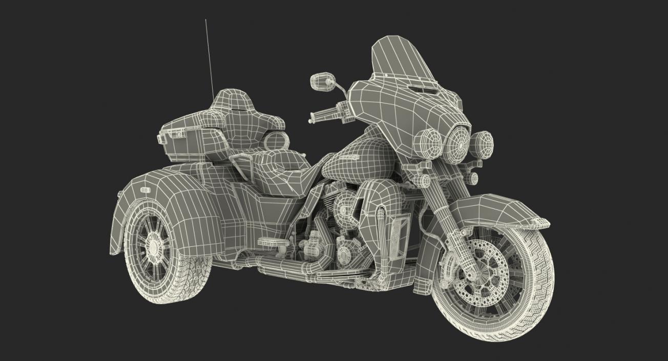 Harley Davidson Tri Glide 2016 Rigged 3D