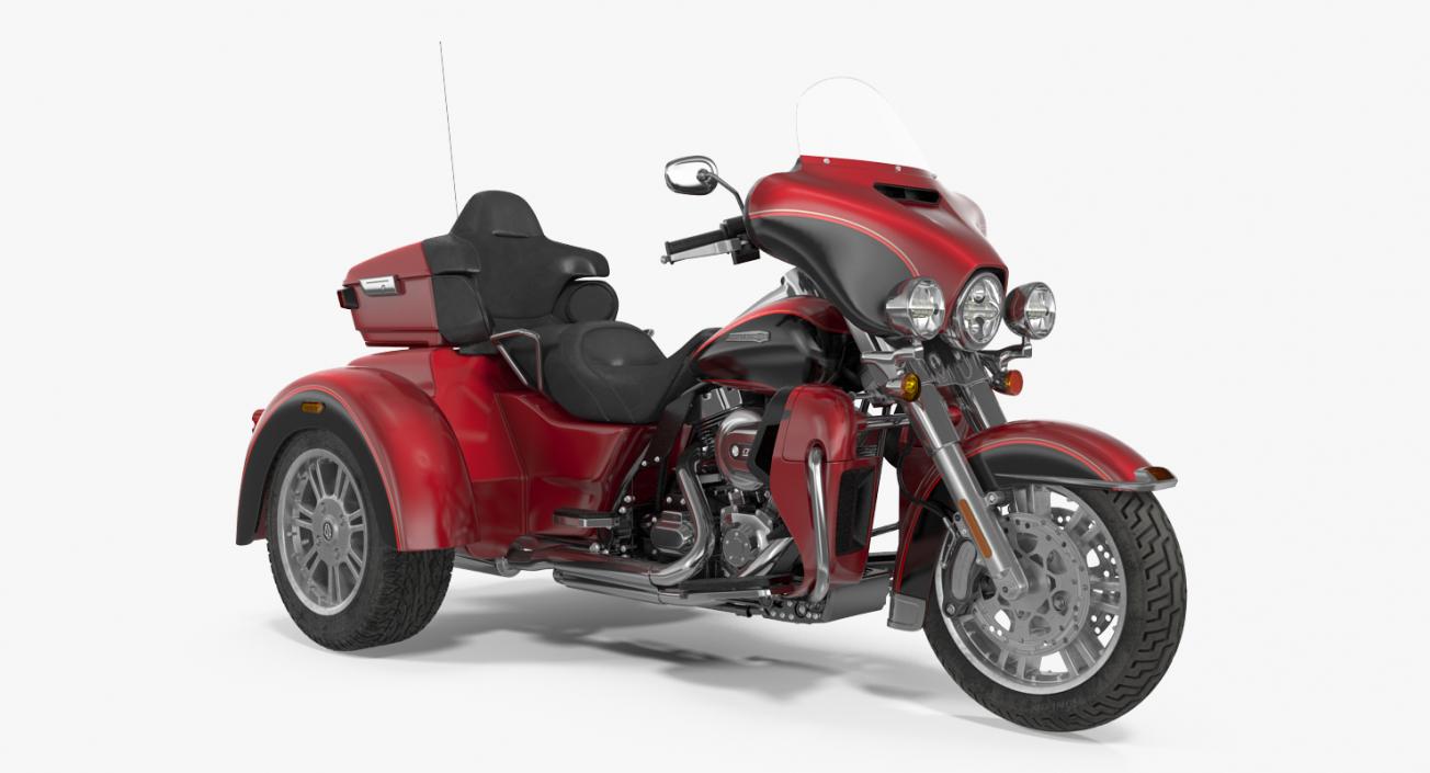 Harley Davidson Tri Glide 2016 Rigged 3D