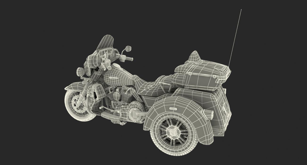 Harley Davidson Tri Glide 2016 Rigged 3D