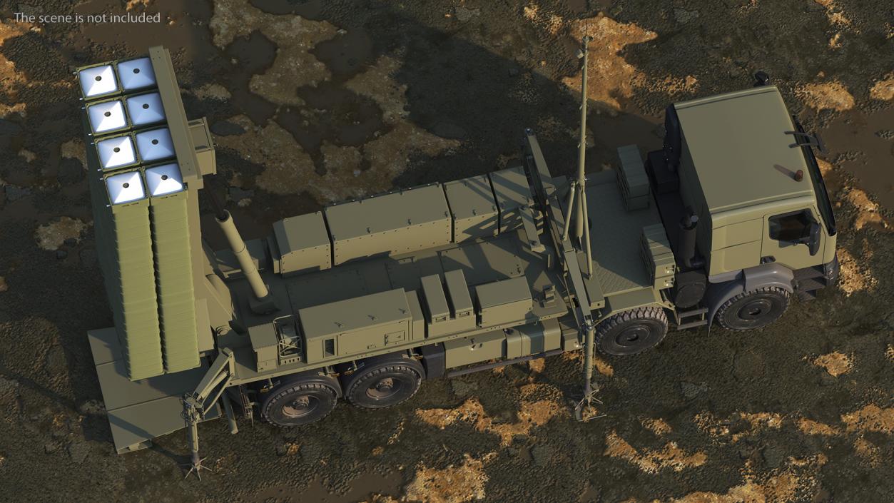 3D Mobile Medium Range Air Defense Missile System Rigged model