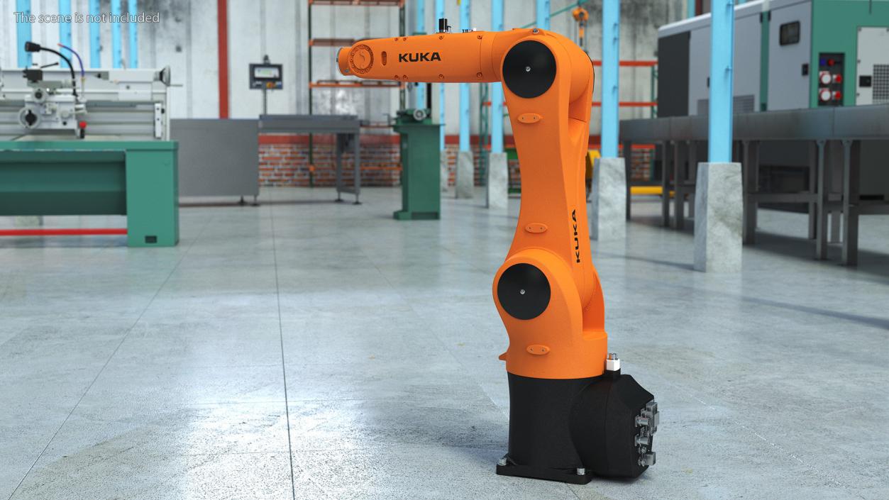 Compact Robot Arm Kuka KR 6 R900 Rigged 3D model