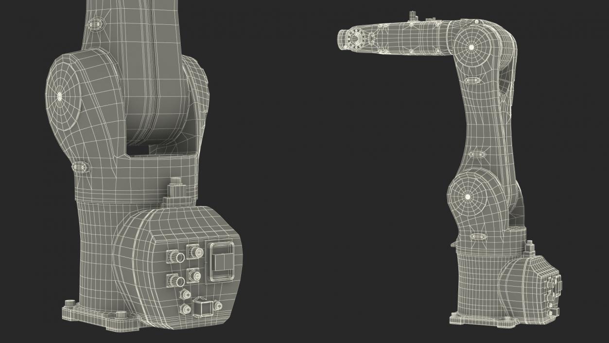 Compact Robot Arm Kuka KR 6 R900 Rigged 3D model