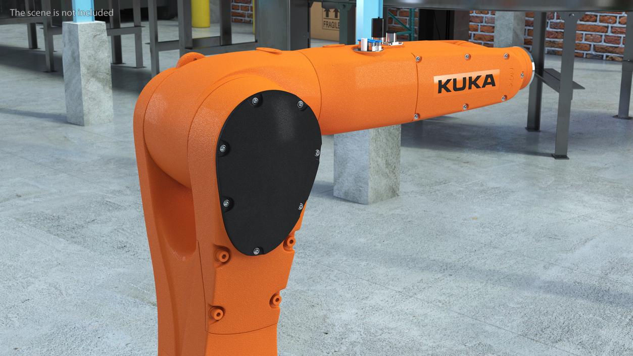 Compact Robot Arm Kuka KR 6 R900 Rigged 3D model