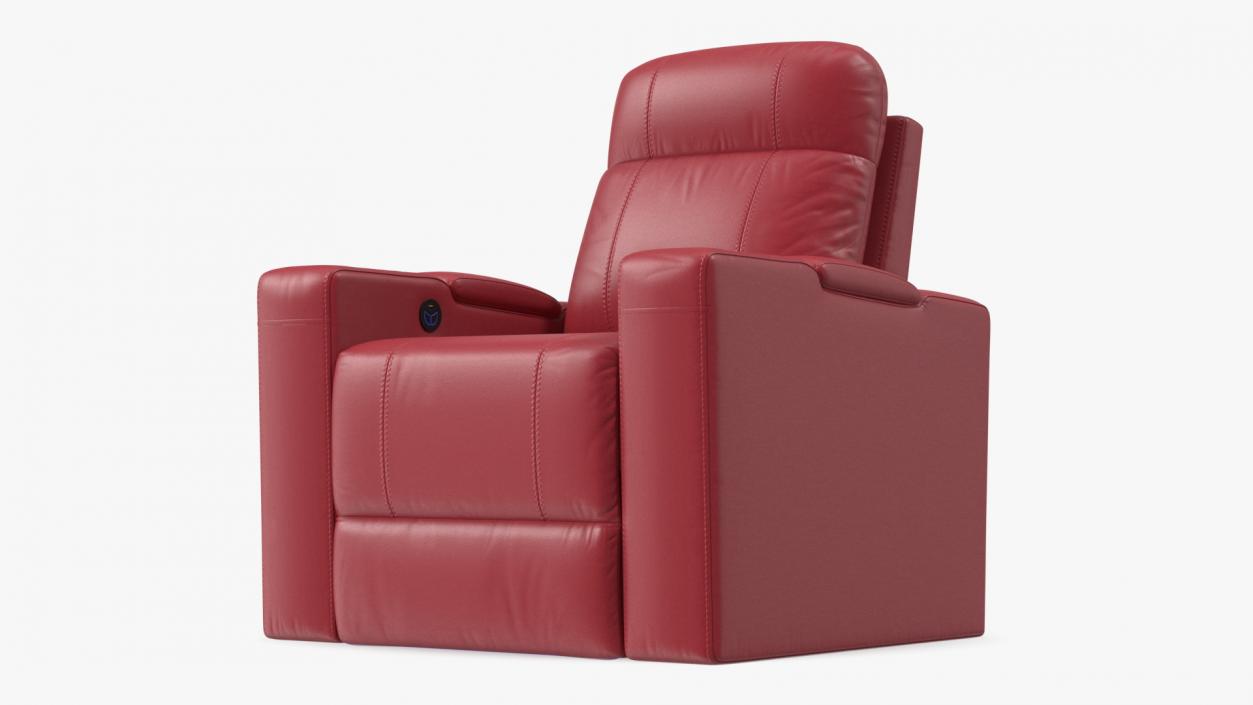 3D Valencia Home Theater Seating Red model