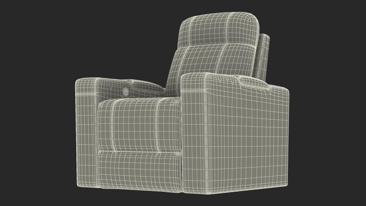 3D Valencia Home Theater Seating Red model