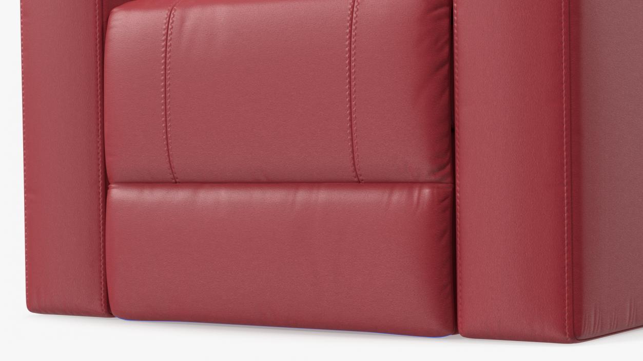 3D Valencia Home Theater Seating Red model