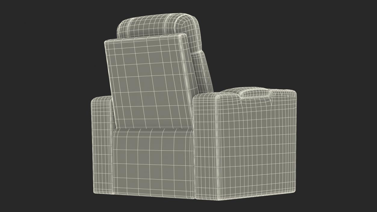 3D Valencia Home Theater Seating Red model