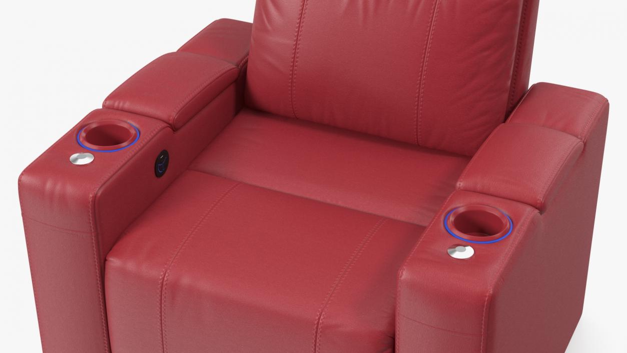 3D Valencia Home Theater Seating Red model