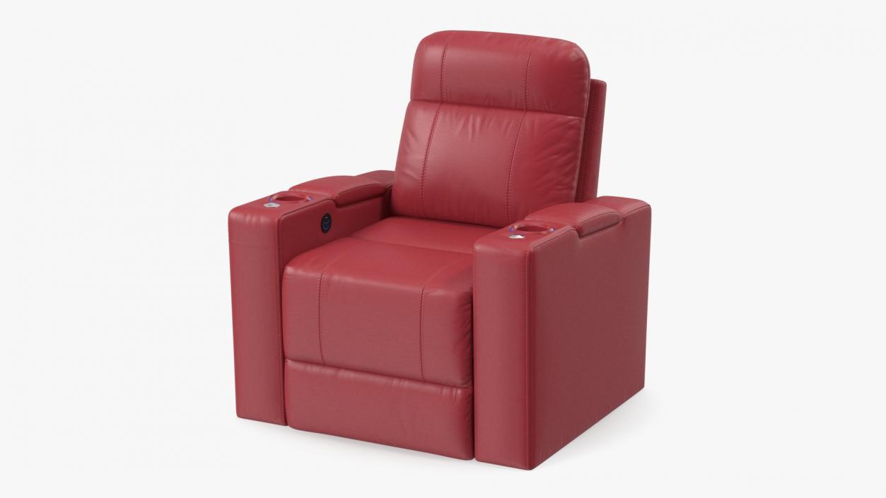 3D Valencia Home Theater Seating Red model