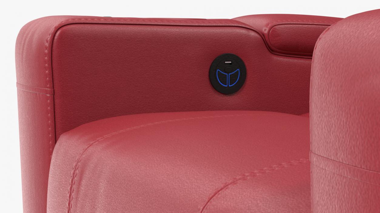 3D Valencia Home Theater Seating Red model