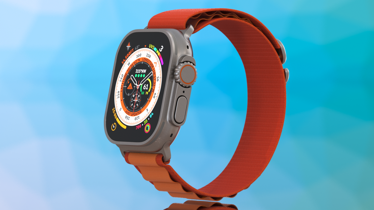 3D Apple Watch Ultra Alpine Loop Orange