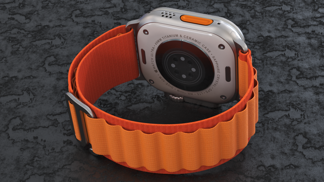 3D Apple Watch Ultra Alpine Loop Orange