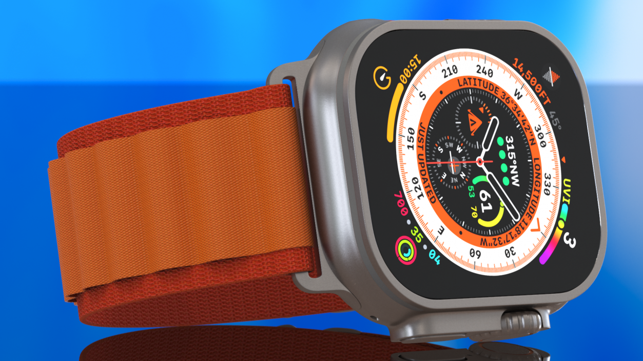 3D Apple Watch Ultra Alpine Loop Orange