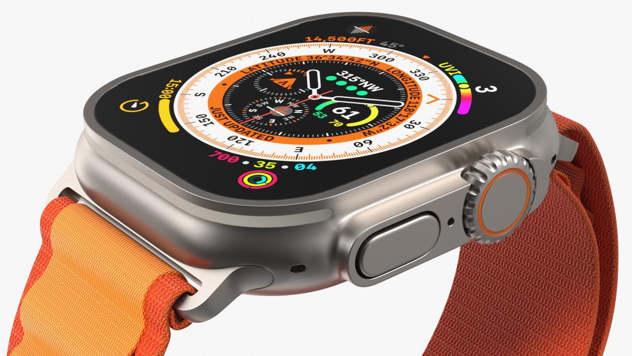 3D Apple Watch Ultra Alpine Loop Orange