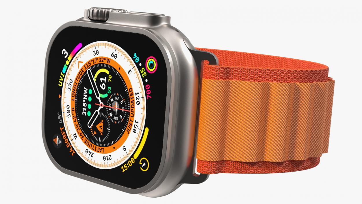 3D Apple Watch Ultra Alpine Loop Orange