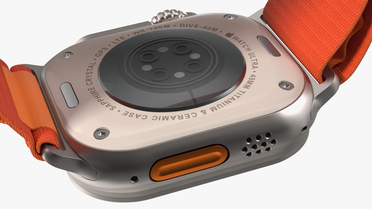 3D Apple Watch Ultra Alpine Loop Orange