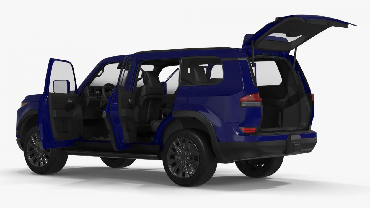 3D model Luxury SUV with Axle Tow Dolly