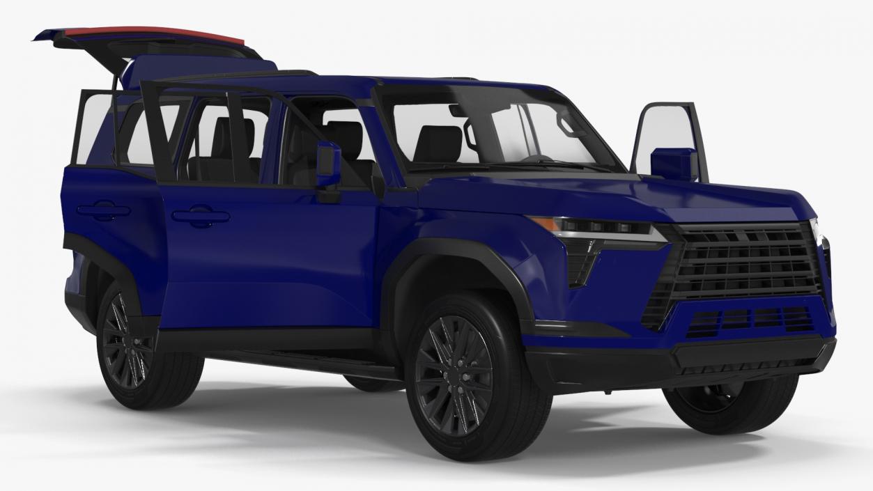 3D model Luxury SUV with Axle Tow Dolly