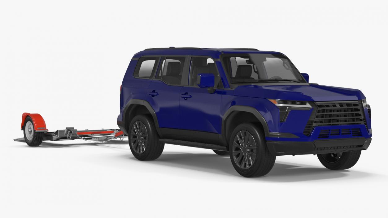 3D model Luxury SUV with Axle Tow Dolly