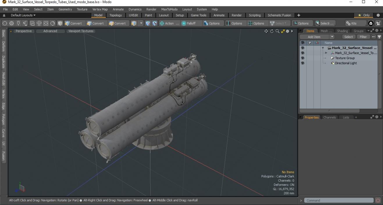 3D Mark 32 Surface Vessel Torpedo Tubes Used