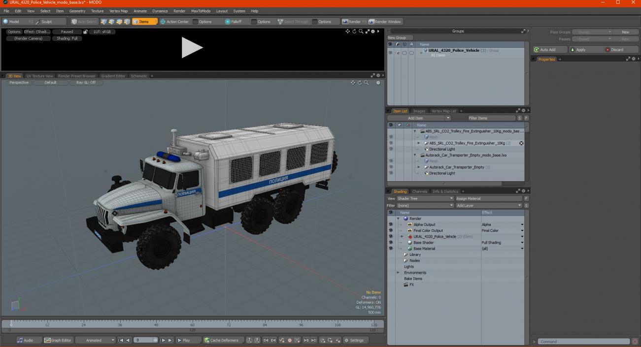 URAL 4320 Police Vehicle 3D model