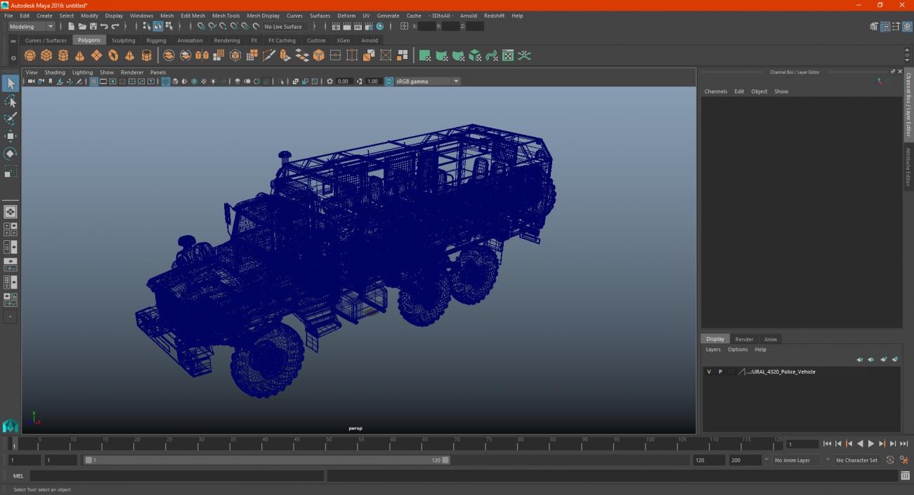 URAL 4320 Police Vehicle 3D model