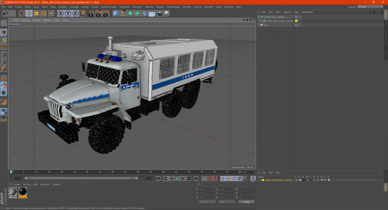 URAL 4320 Police Vehicle 3D model