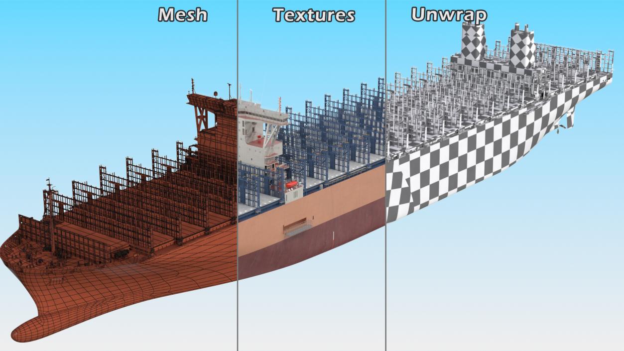 3D model Container Ship Empty