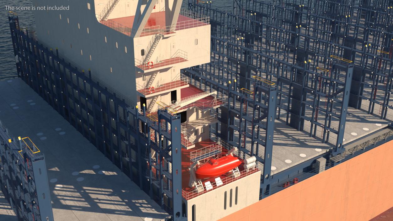 3D model Container Ship Empty