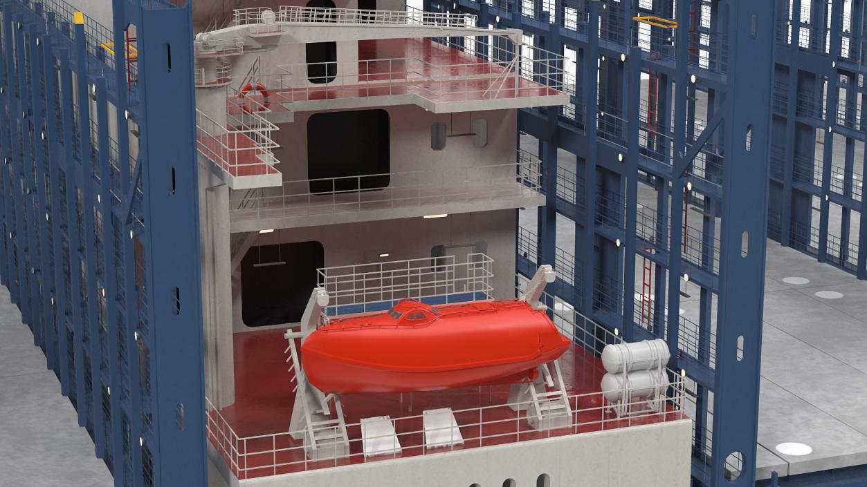 3D model Container Ship Empty