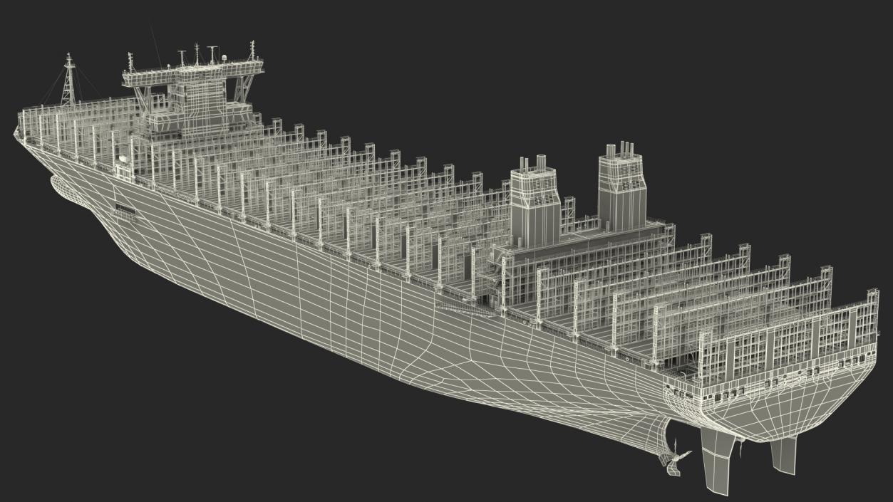 3D model Container Ship Empty