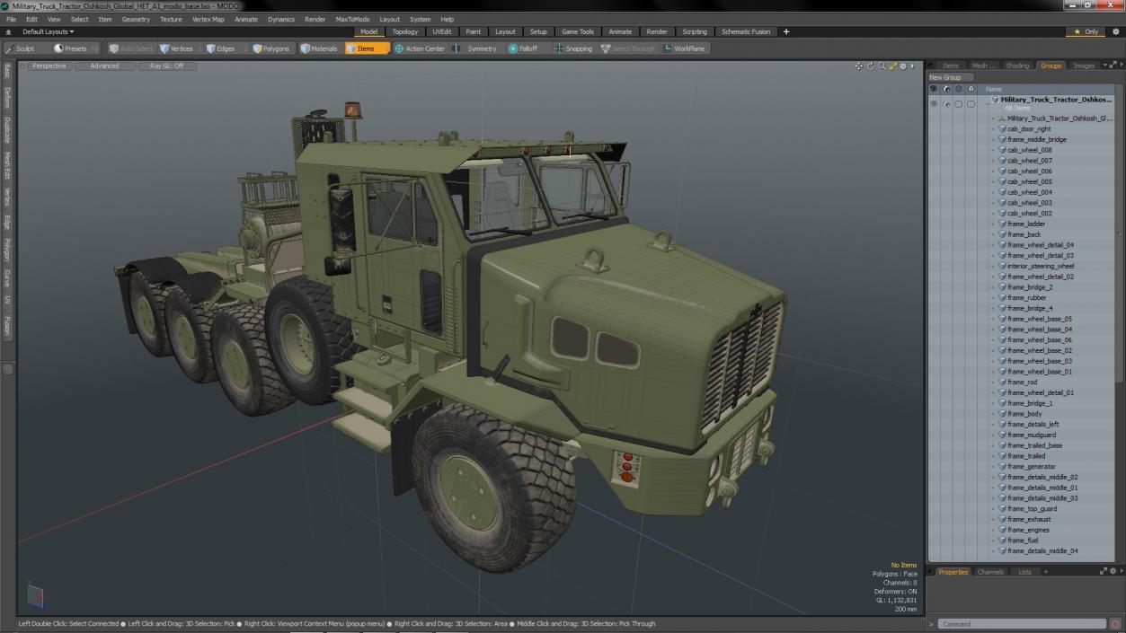 Military Truck Tractor Oshkosh Global HET A1 3D model