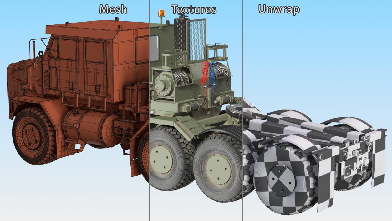 Military Truck Tractor Oshkosh Global HET A1 3D model