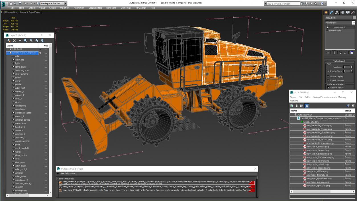 Landfill Waste Compactor 3D model