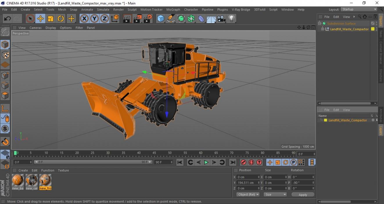 Landfill Waste Compactor 3D model