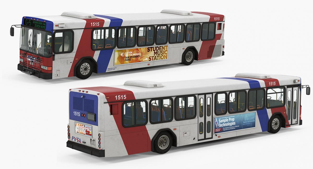 3D Buses Collection 7 model