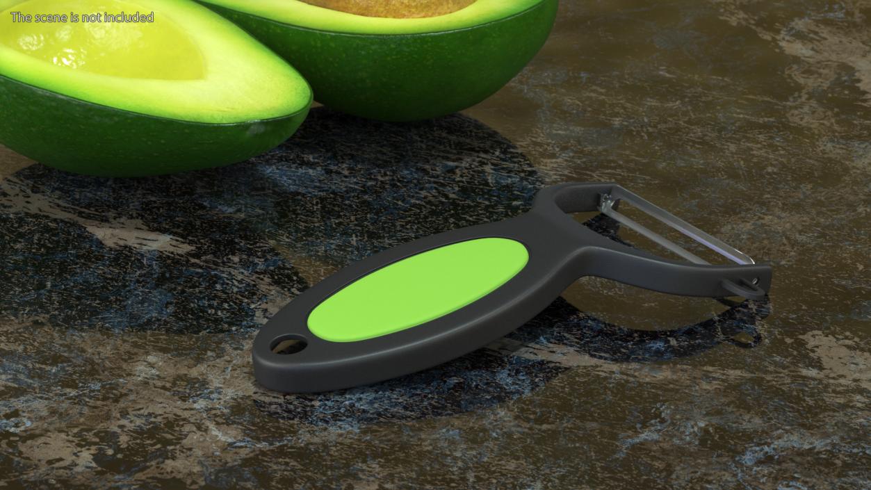 3D model Plastic Vegetable Peeler Green