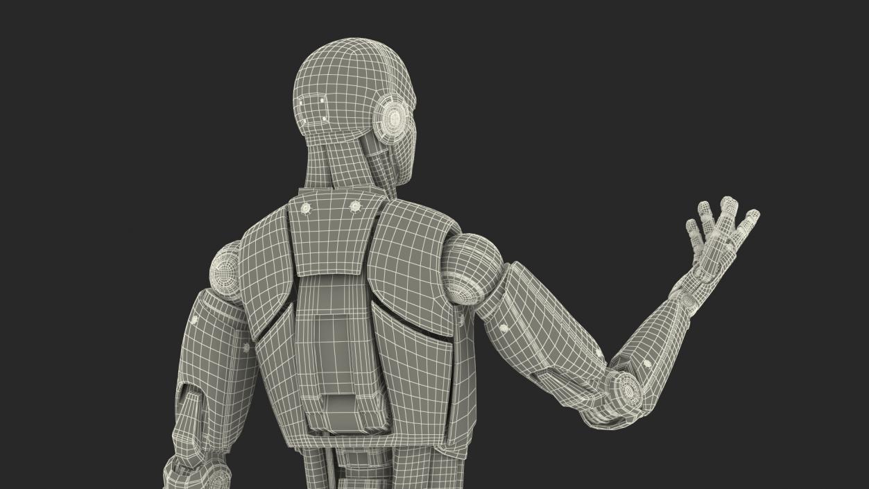 Humanoid Robot Male Poet Pose 3D model