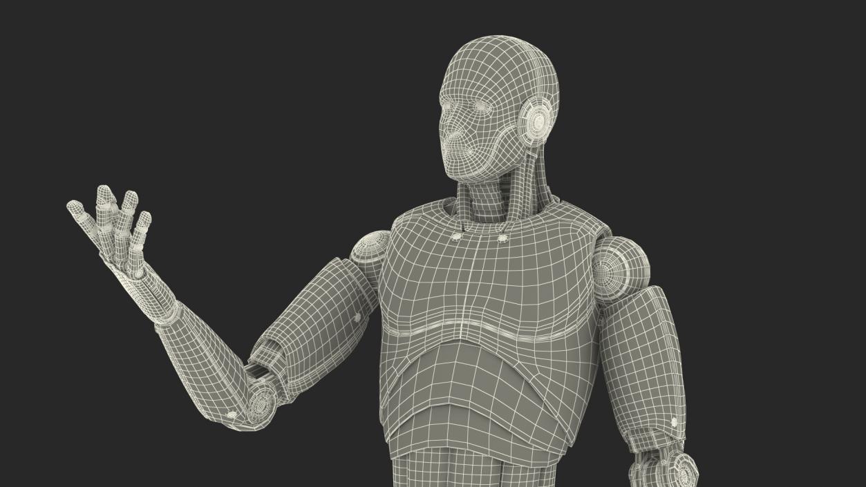 Humanoid Robot Male Poet Pose 3D model