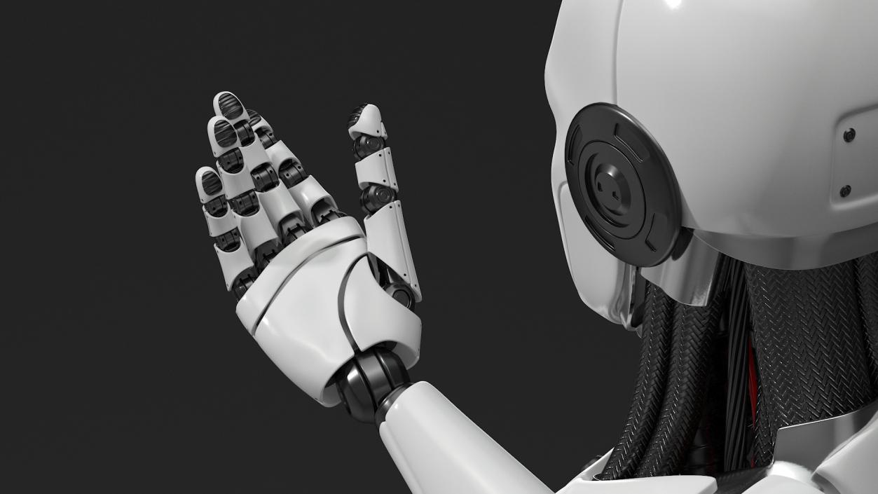 Humanoid Robot Male Poet Pose 3D model