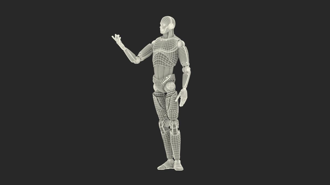 Humanoid Robot Male Poet Pose 3D model